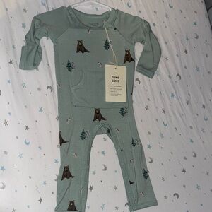 Kyte BABY Sage Bear Print Footie